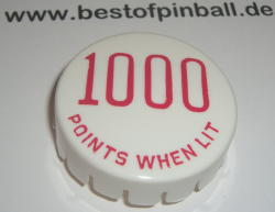 Bumperkappe weiß / rot 1000 Points when lit (Gottlieb)